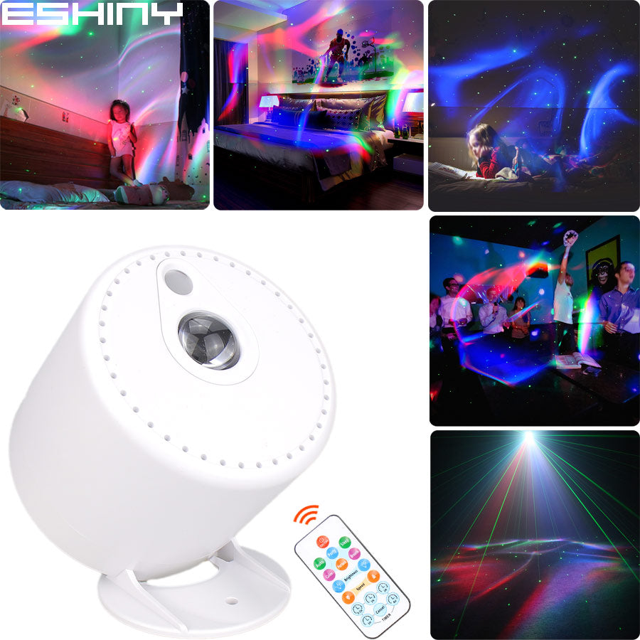 RGB LED Rechargeable Battery Aurora Star Sky Light Laser Projector