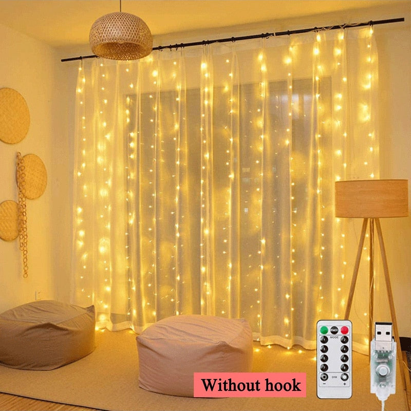 LED Curtain String Light Garland Party Table Bachelorette