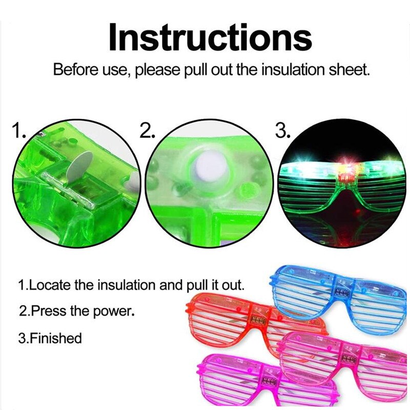 10pieces/lot Flashing Party LED Light Glasses