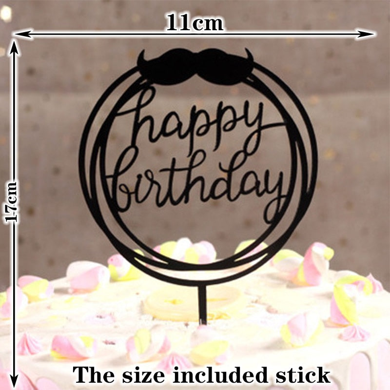 Creative Acrylic Cake Topper Happy Birthday Cake Toppers