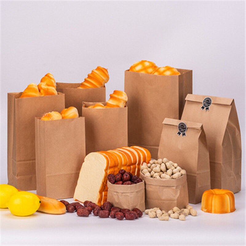 Kraft Paper Bag Gift Bags Packaging Biscuit