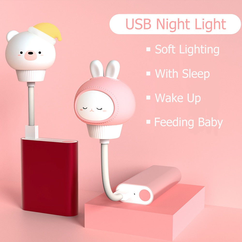 LED Chidden USB Night Light Cute Cartoon