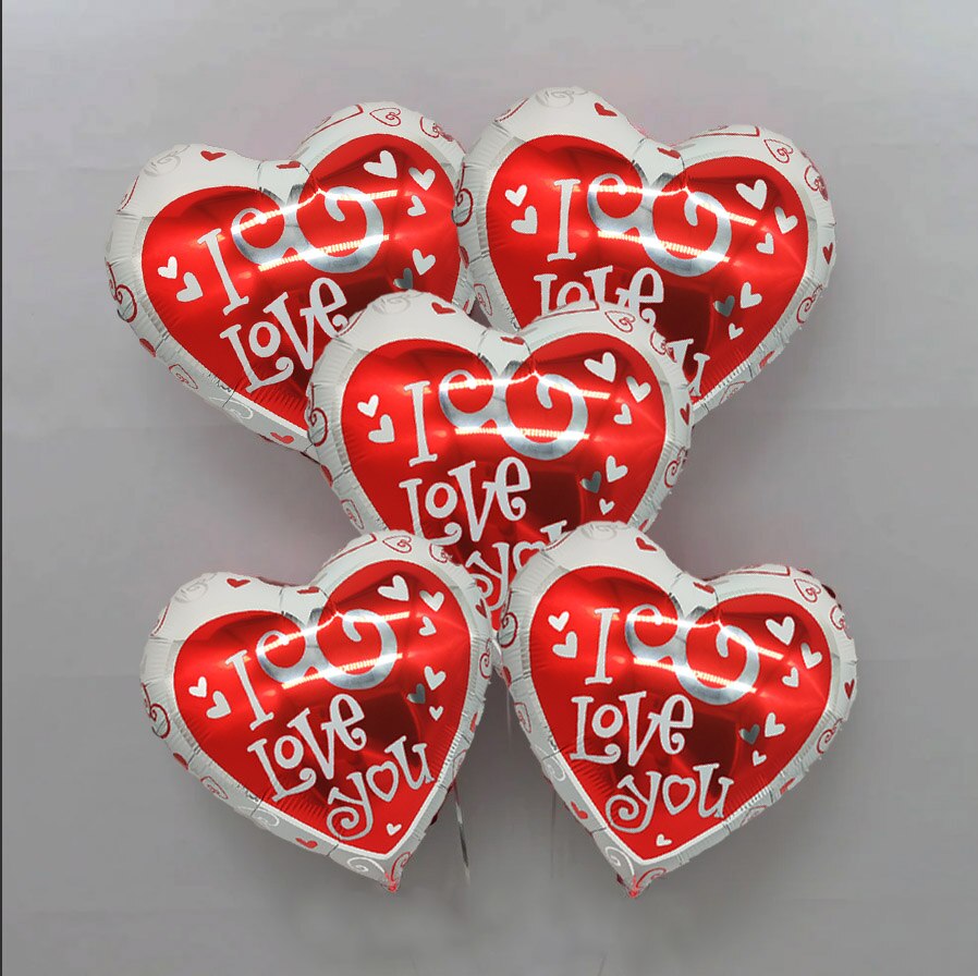 Red I Love You Heart Foil Balloon Happy Valentines Day