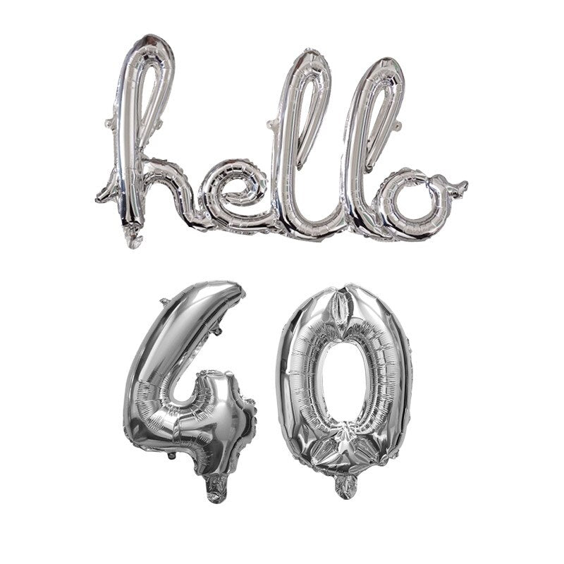 Rose Gold Hello 30 Baby Balloons number Balls Inflatable