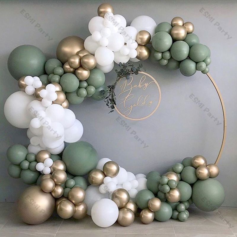 Sage Green Balloons Garland DIY Decoration