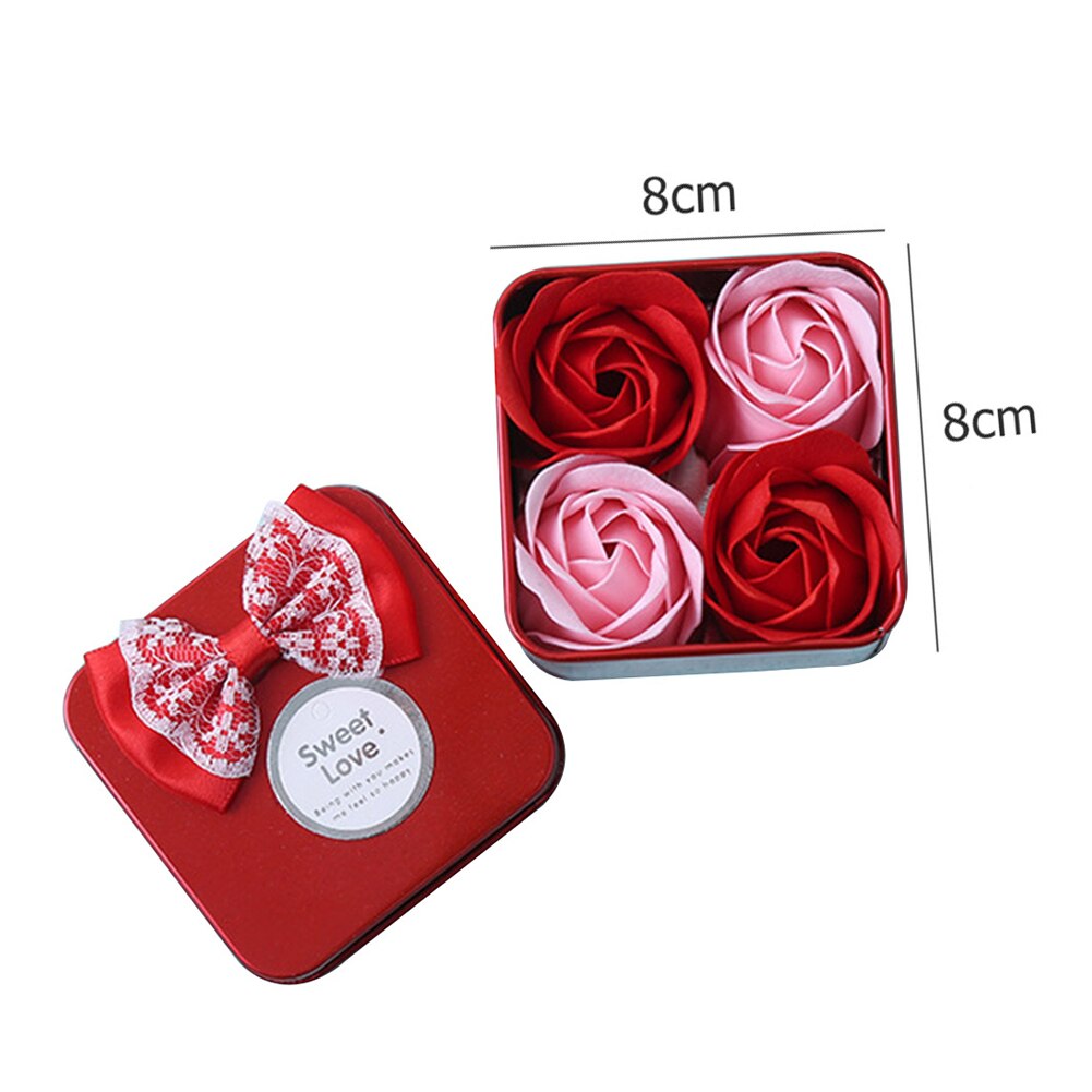 Soap Rose Flowers Bear Gift Box Valentine