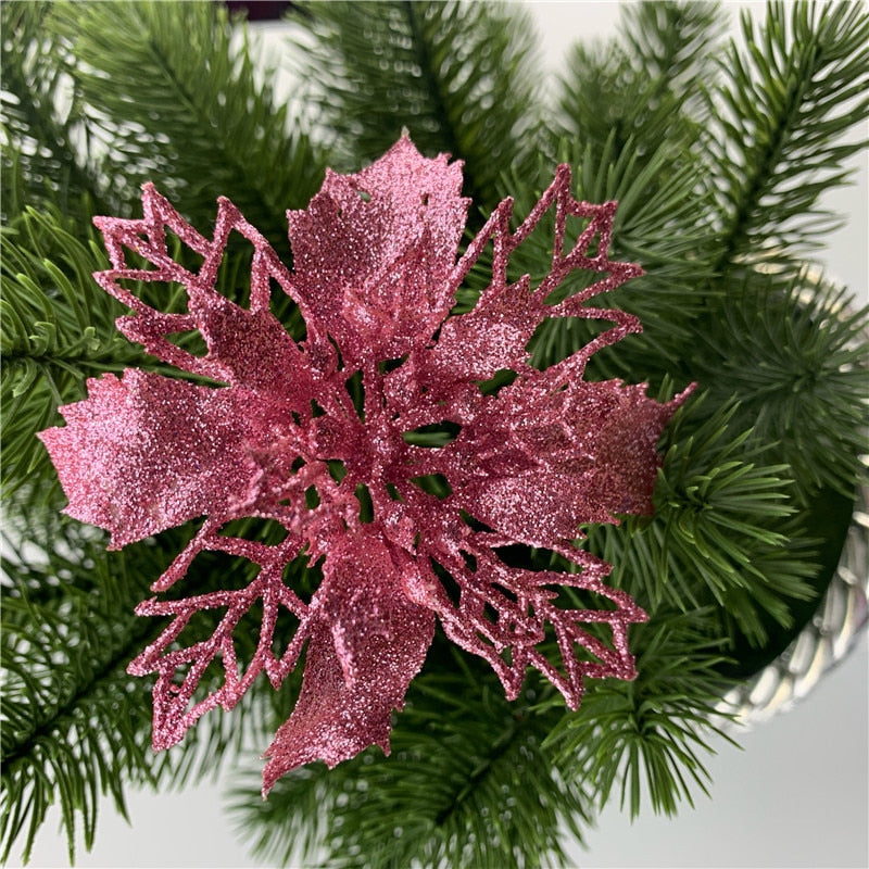Glitter Artificial Christmas Flower Christmas Tree