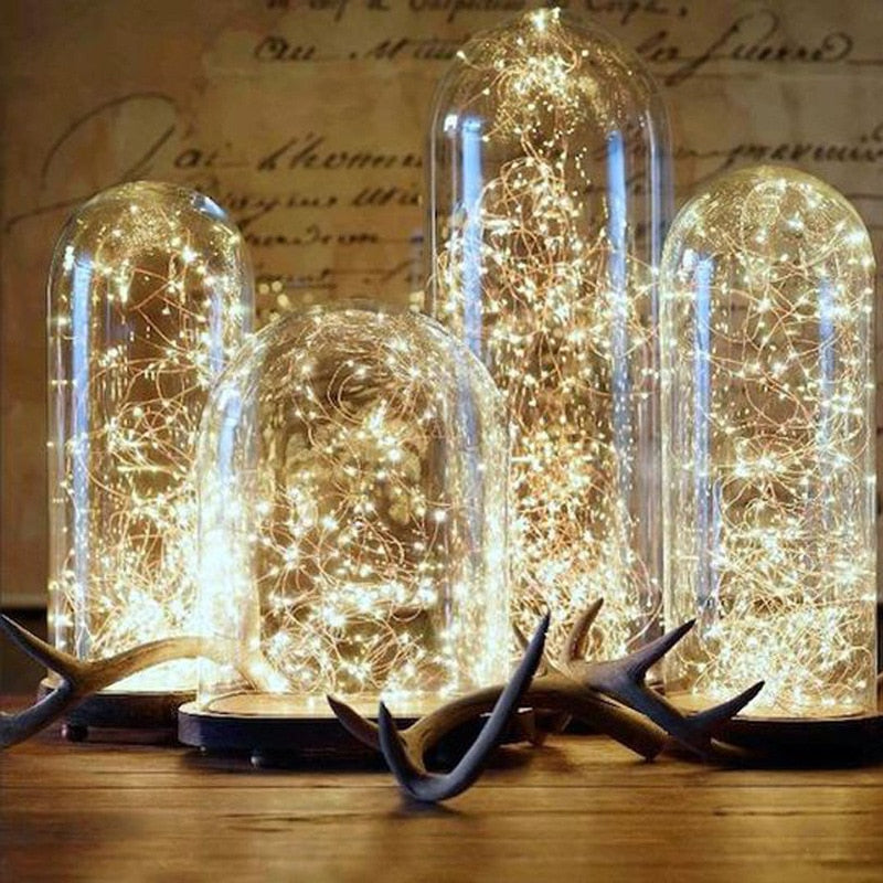 Copper Wire Battery Box Garland LED Wedding Decoration