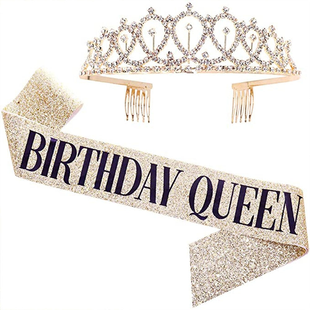 Bling Rhinestone Crystal Crown Tiara Birthday