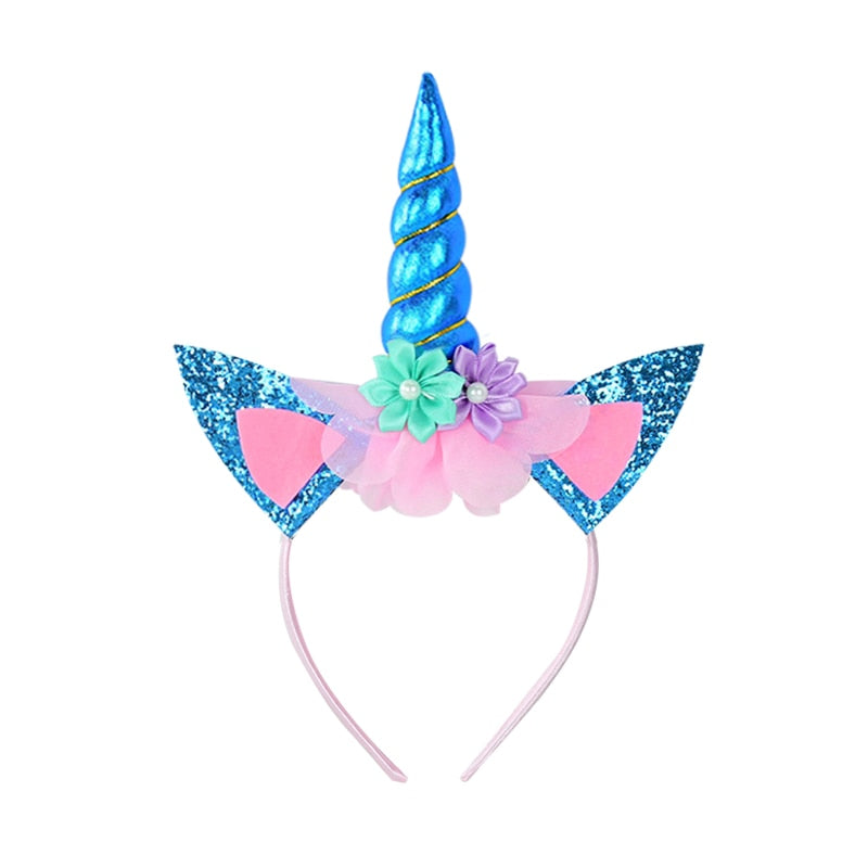 Kids Unicorn Headband Baby Shower Birthday Girl