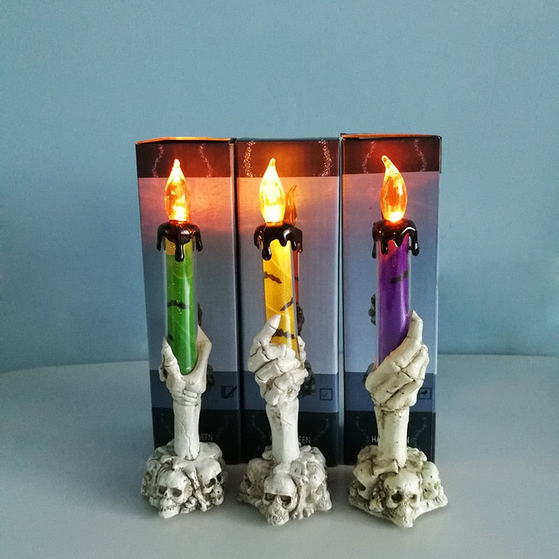 Halloween Led Candle Light Skeleton Ghost