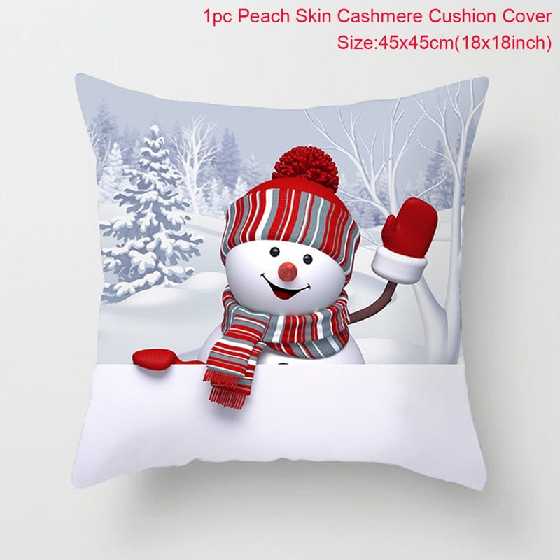 Snowman Christmas Cushion Cover