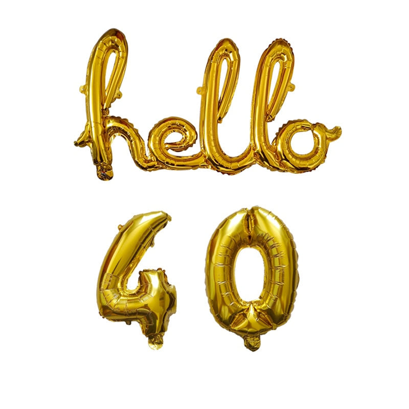 Rose Gold Hello 30 Baby Balloons number Balls Inflatable