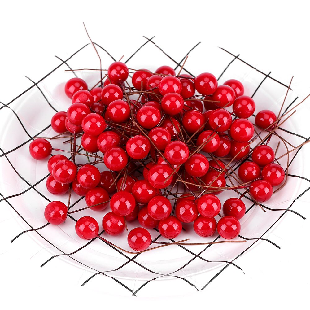Christmas Tree Cherry Artificial Holly Berry Wreaths