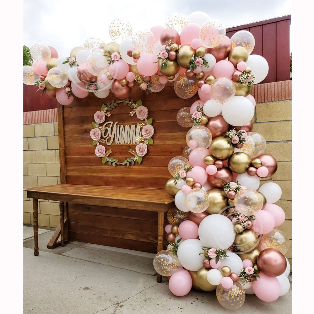 Rose Gold Balloon Garland Arch Kit Chrome Balloon – Party America Store