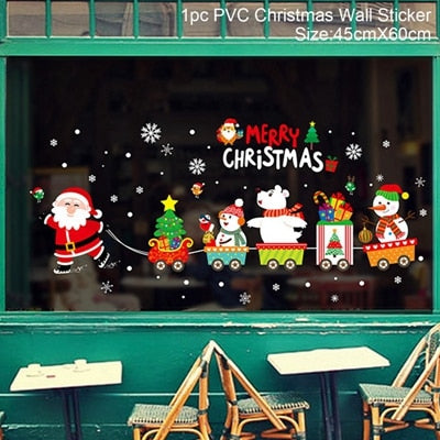 Wall Sticker Window Glass Christmas Decor