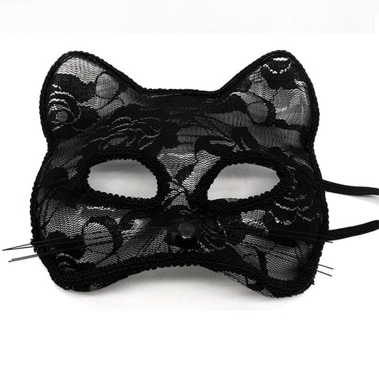 Halloween Cosplay Fox Mask Lace Sexy