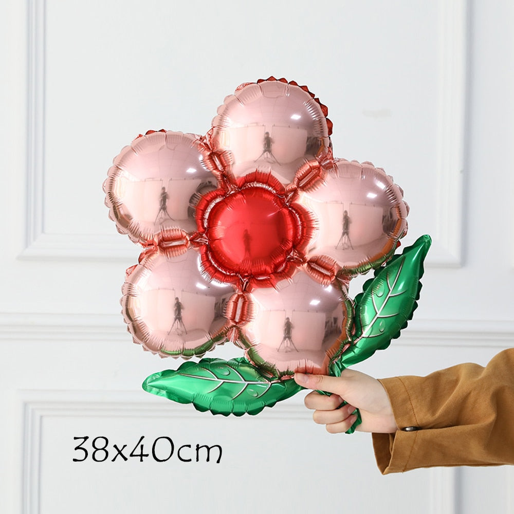 Multi Flowers Balloons Foil Globes Pink Gifts