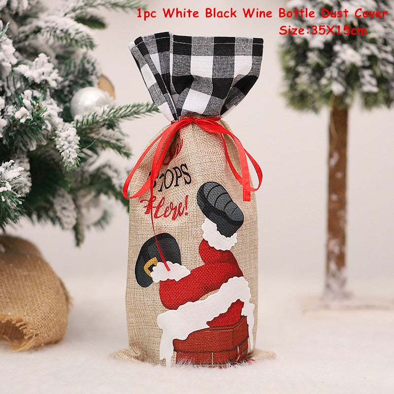 Wine Bottle Dust Cover Christmas Decoration