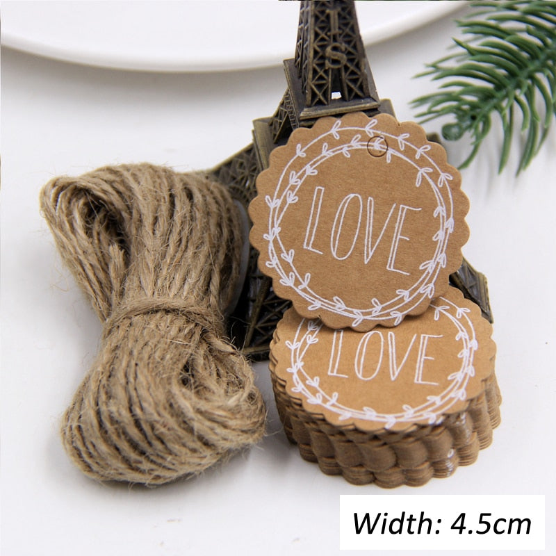 Kraft Paper Tags DIY Handmade Thank You Multi Style Crafts