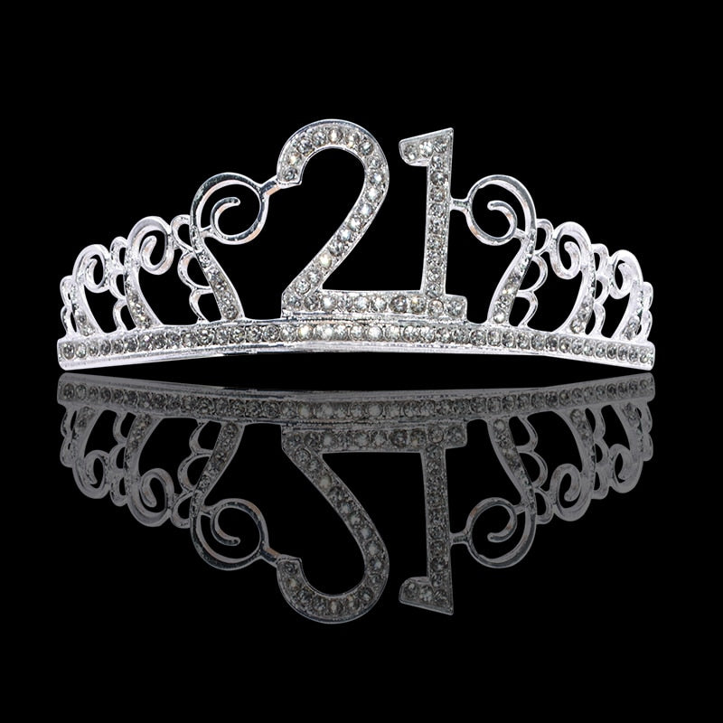 Party Decoration Satin Sash Crystal Crown Tiara