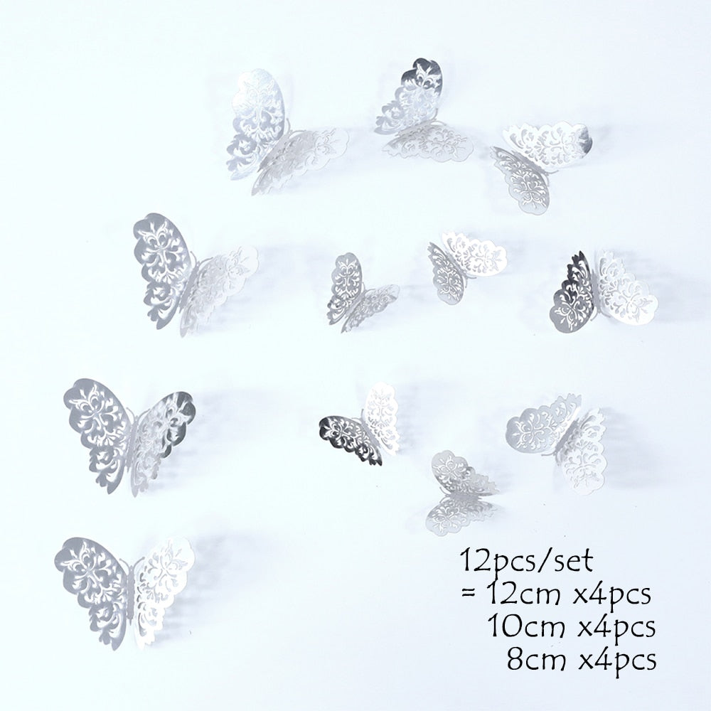 4D Hollow Butterfly Wall Sticker DIY Decoration