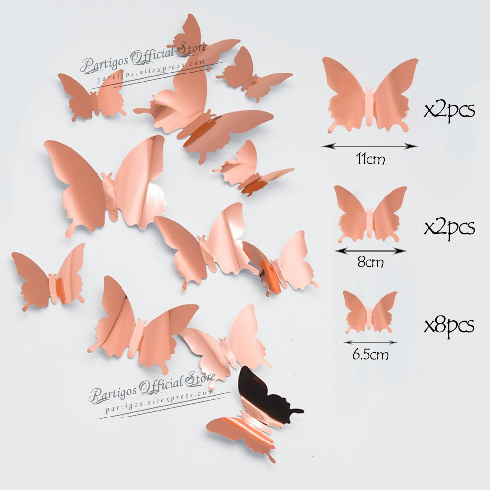 4D Hollow Butterfly Wall Sticker DIY Decoration