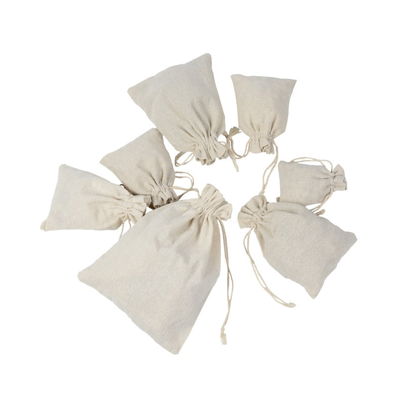 Fashion Cotton Drawstring Burlap Bags