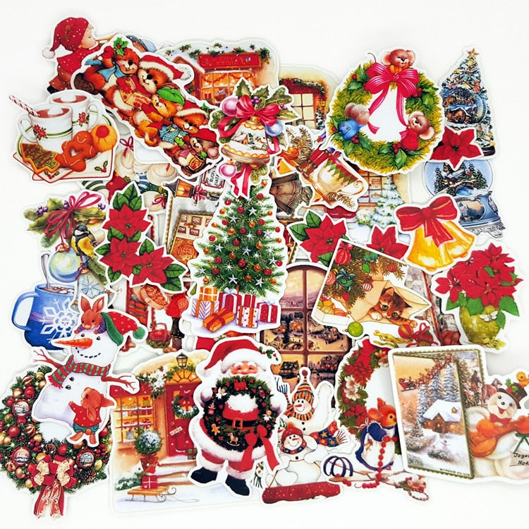 33PCS Christmas Kids Fun Paper Stickers