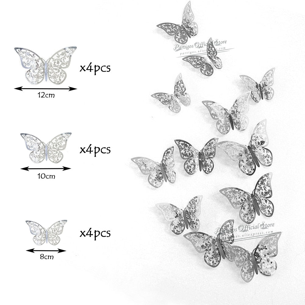 4D Hollow Butterfly Wall Sticker DIY Decoration