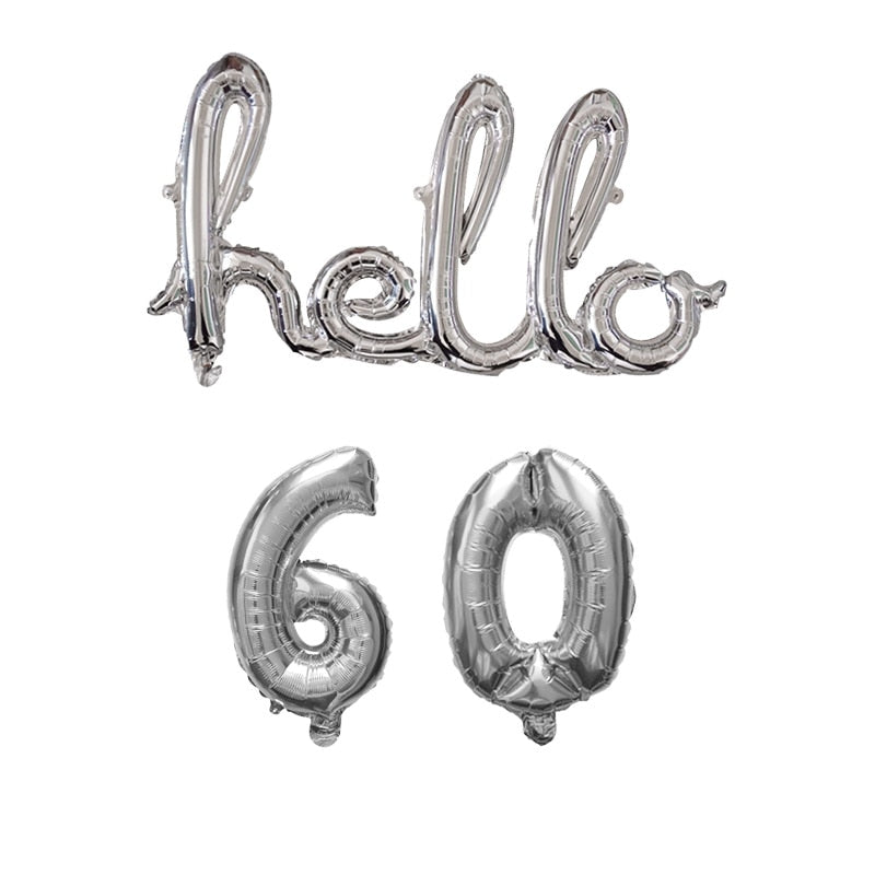 Rose Gold Hello 30 Baby Balloons number Balls Inflatable