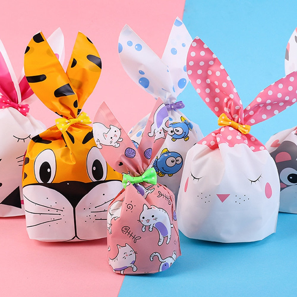 Easter Cute Bunny Ear Bag Cookies Plastic Bags