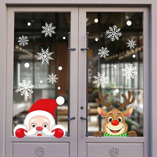 Christmas Santa Claus Window Stickers Wall