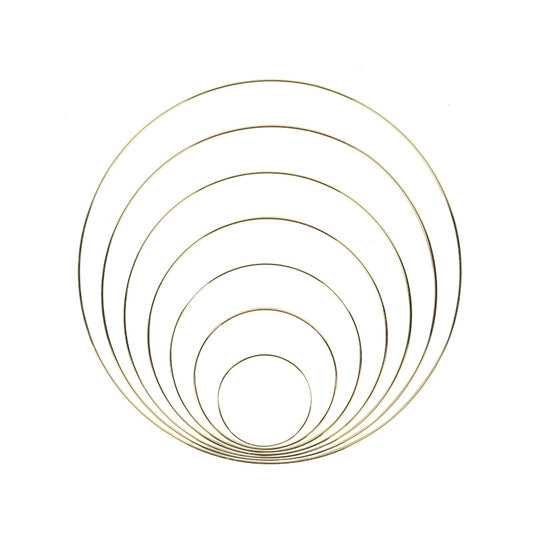 Gold Color Metal Catcher Round Hoop Ring