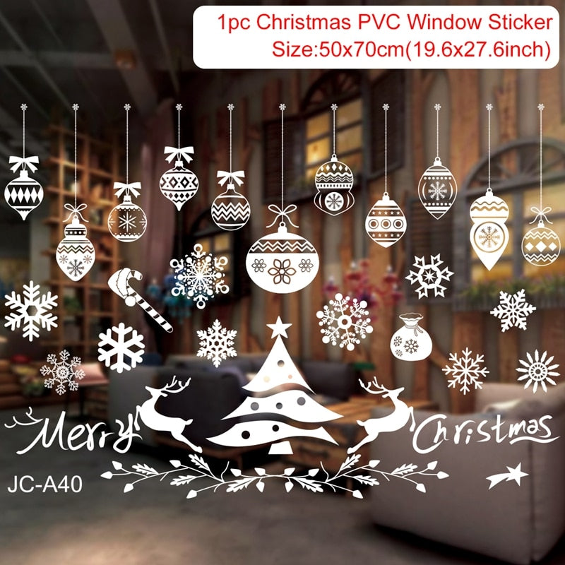 Wall Sticker Window Glass Christmas Decor