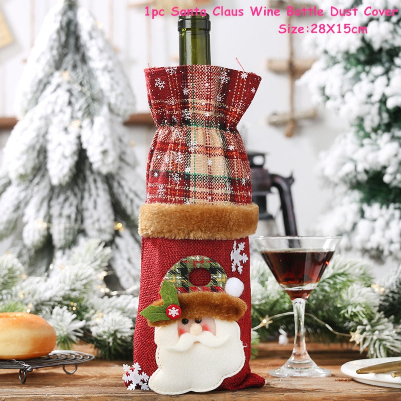 Wine Bottle Dust Cover Christmas Decoration