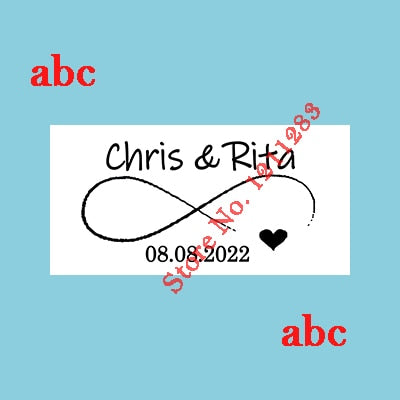 100 pcs Personalized Wedding bubble Labels