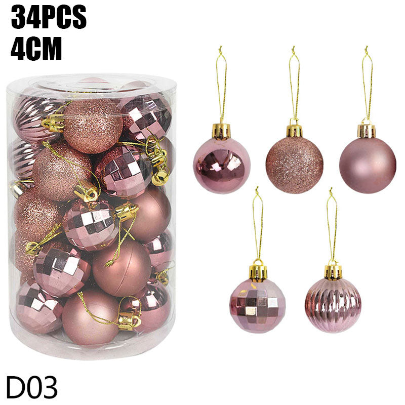 Rose Gold Christmas Balls Decoration