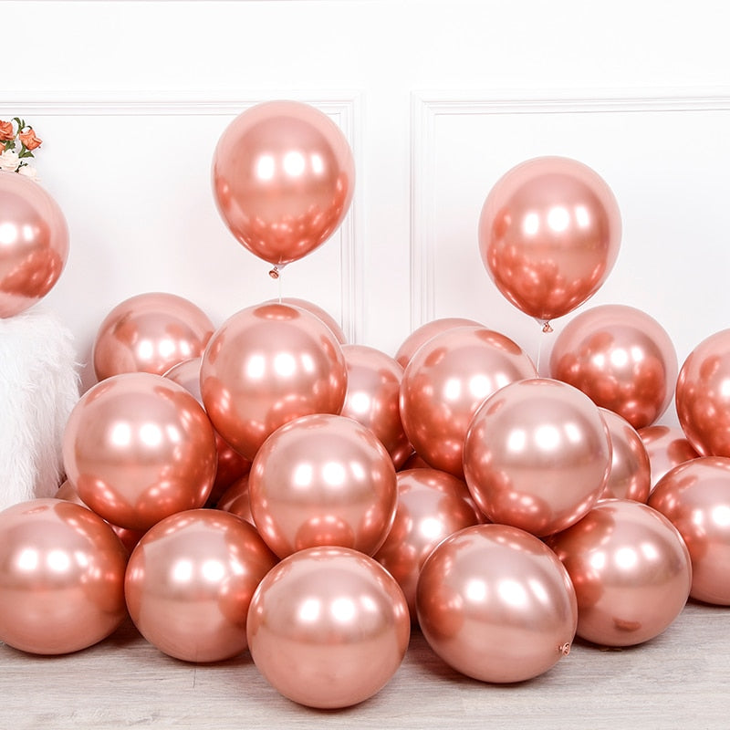 Glossy Metal Pearl Latex Balloon Thick Chrome