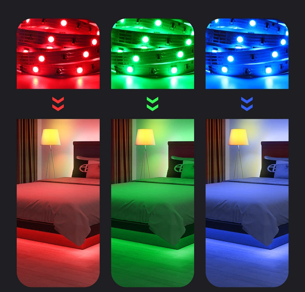 Ribbon LED Tape With IR Controller Christmas Lights