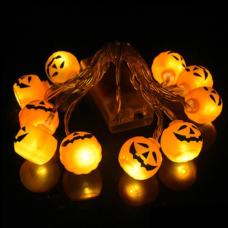 10LED Halloween Pumpkin Spider Bat Skull