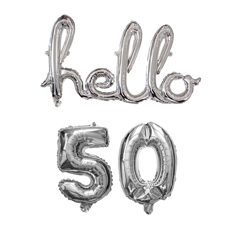 Rose Gold Hello 30 Baby Balloons number Balls Inflatable