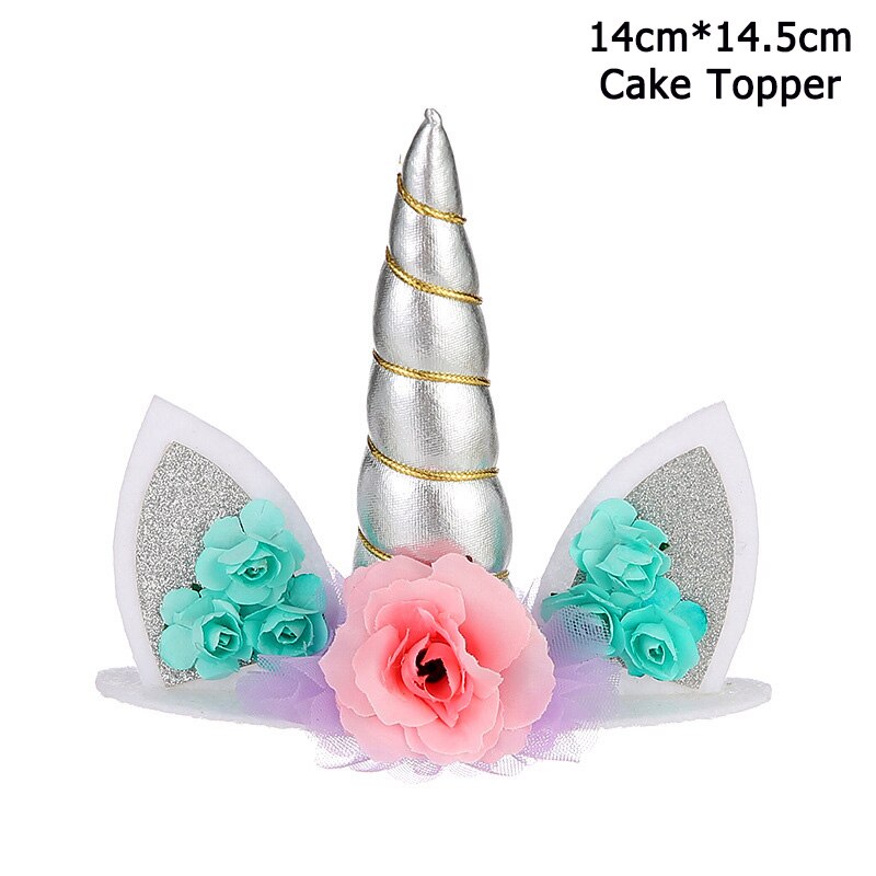 Rainbow Cake Toppers Unicorn Cloud Balloon Cake Flags