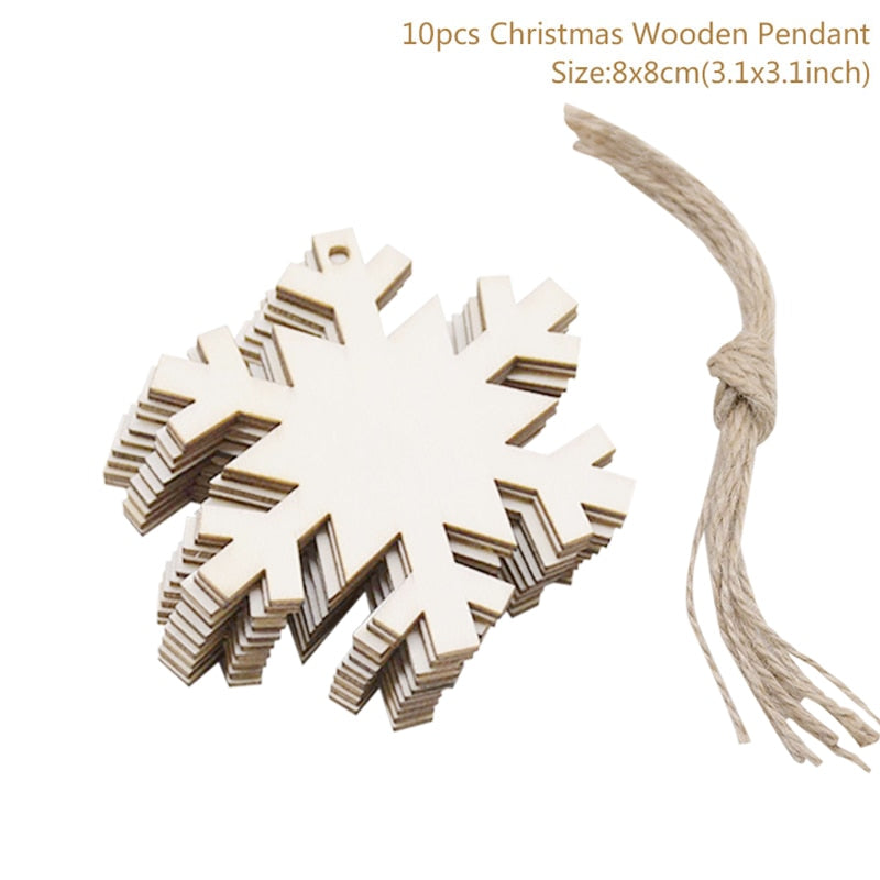 Wooden Christmas Tree Hanging Ornament
