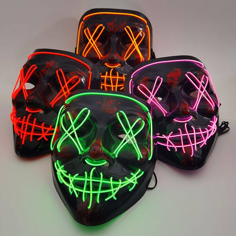 Halloween Scary Glowing Mask Demon Slayer
