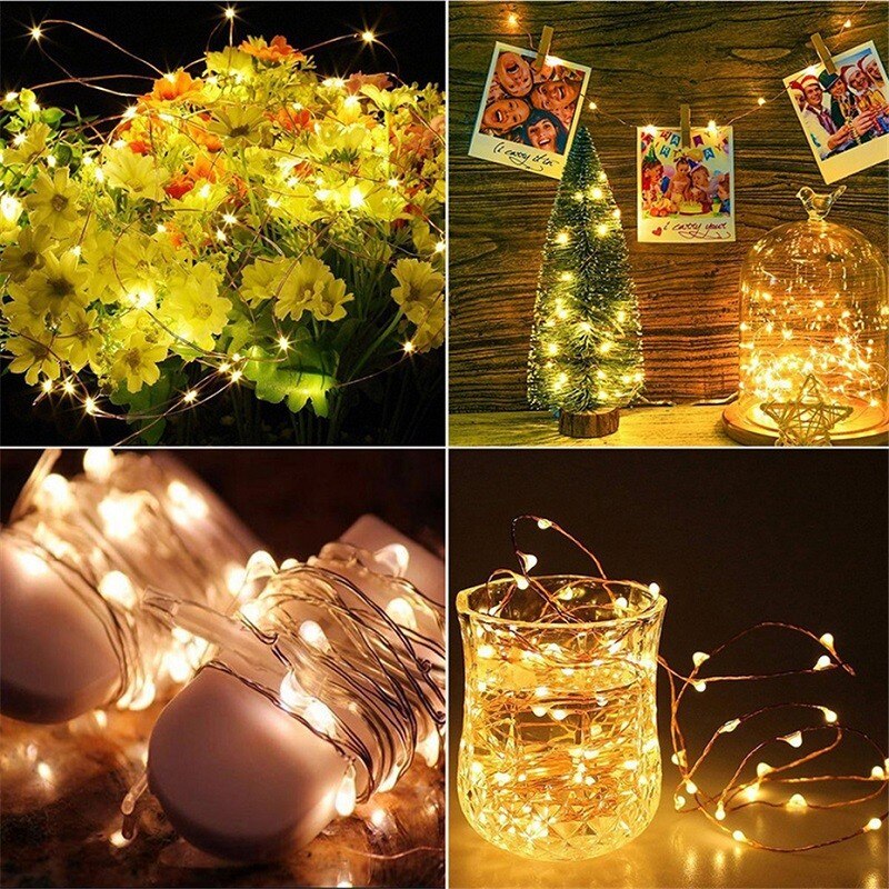 Copper Wire LED String lights Holiday lighting Fairy Garland