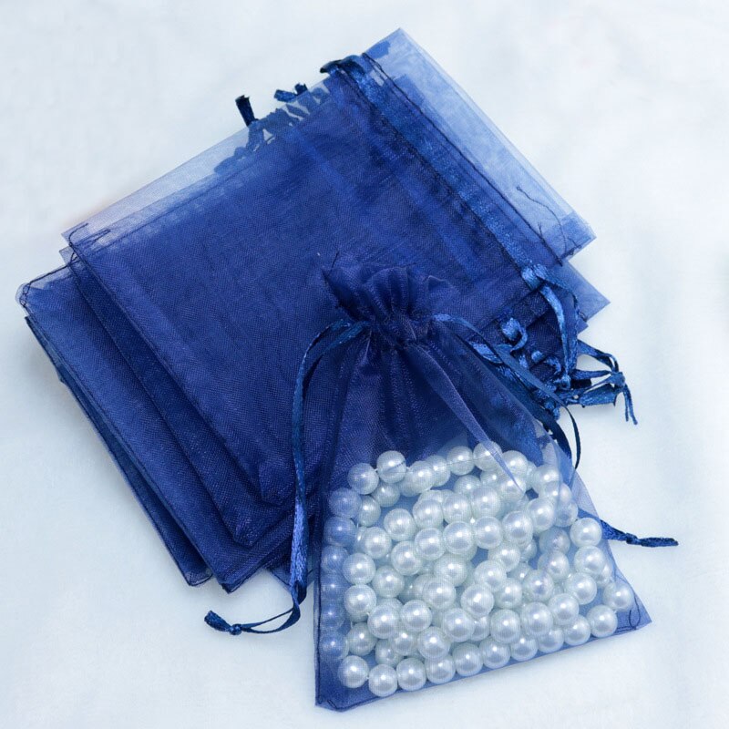 50pcs Sheer Transparent Chiffon Organza Bags