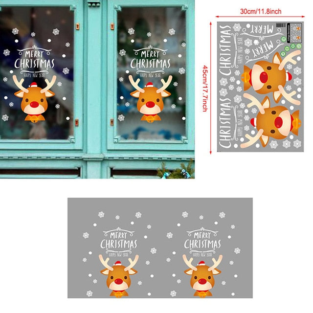 Window Sticker Ornaments Garland New Year