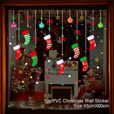 Wall Sticker Window Glass Christmas Decor