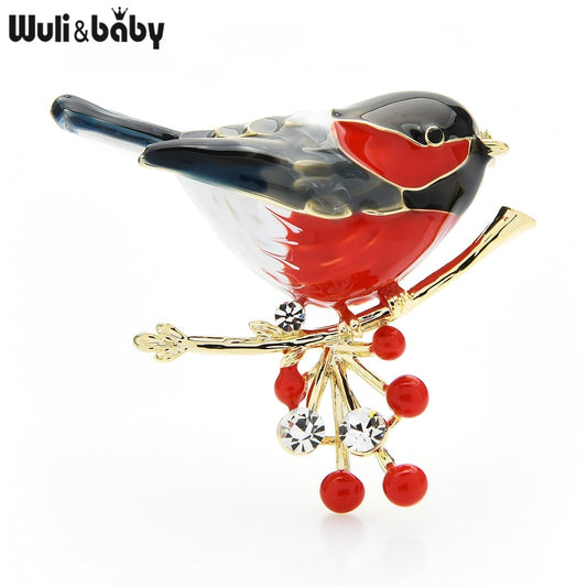 Wuli baby Multicolor Bird Brooch Pins